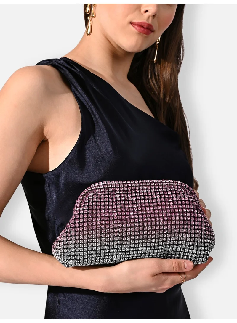 لافي حقيبة نسائية فاخرة بحمالة كتف لون وردي متدرج